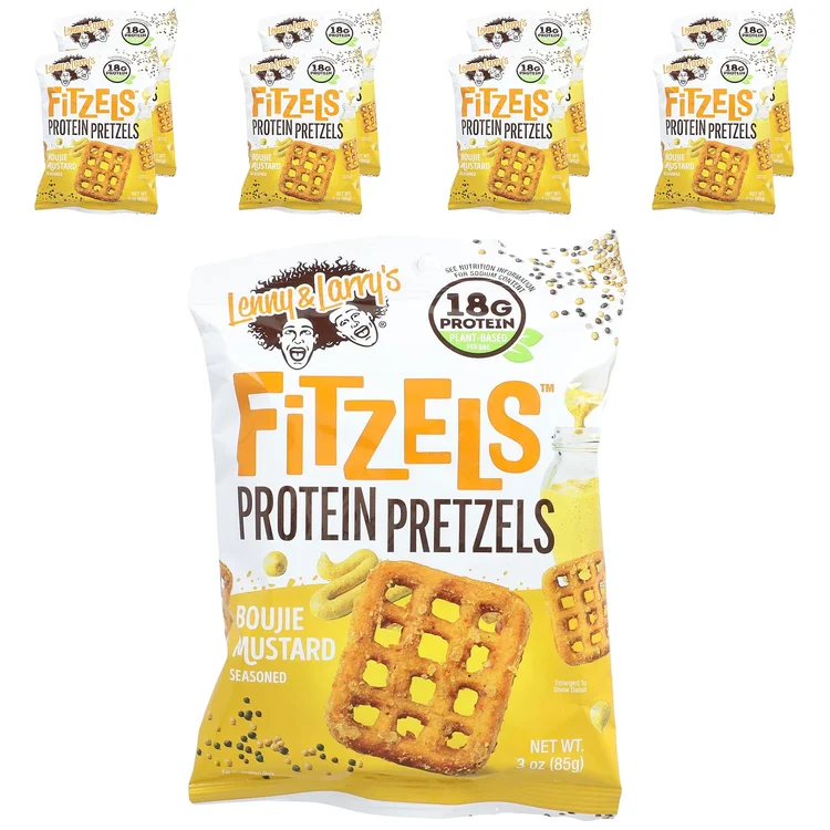 Fitzels™, Protein Pretzels, Boujie Mustard , 8 Packs, 3 oz (85 g) Each image 1