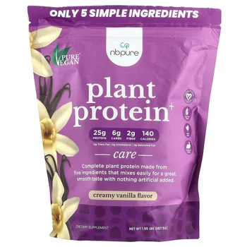 Plant Protein+, Creamy Vanilla, 1.95 lbs (887.5 g)