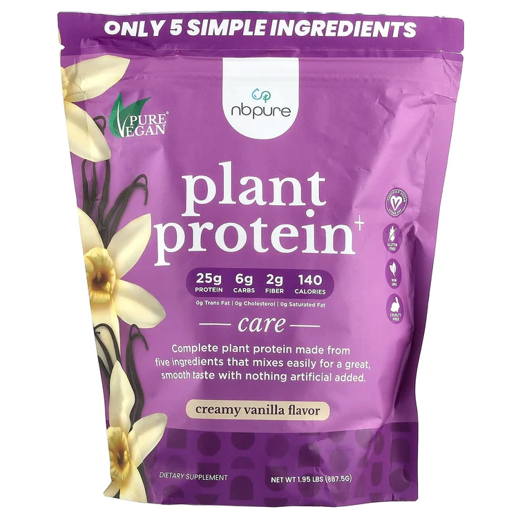 Plant Protein+, Creamy Vanilla, 1.95 lbs (887.5 g) image 1