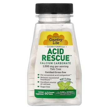Acid Rescue™, Calcium Carbonate, Mint, 60 Chewable Tablets