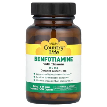 Benfotiamine with Thiamin, 150 mg, 60 Vegan Capsules