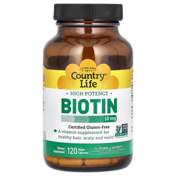 Biotin, High Potency , 10 mg, 120 Vegan Capsules