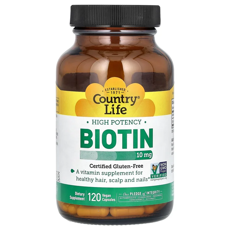 Biotin, High Potency , 10 mg, 120 Vegan Capsules image 1