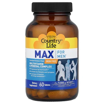 Max for Men®, Multivitamin & Mineral Complex, Iron Free, 60 Tablets