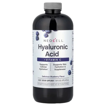Liquid Hyaluronic Acid + Vitamin C, Delicious Blueberry, 16 fl oz (473 ml)