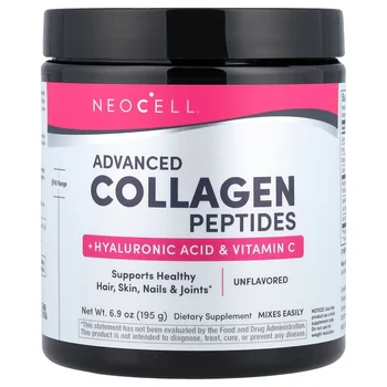Advanced Collagen Peptides + Hyaluronic Acid & Vitamin C, Unflavored, 6.9 oz (195 g)