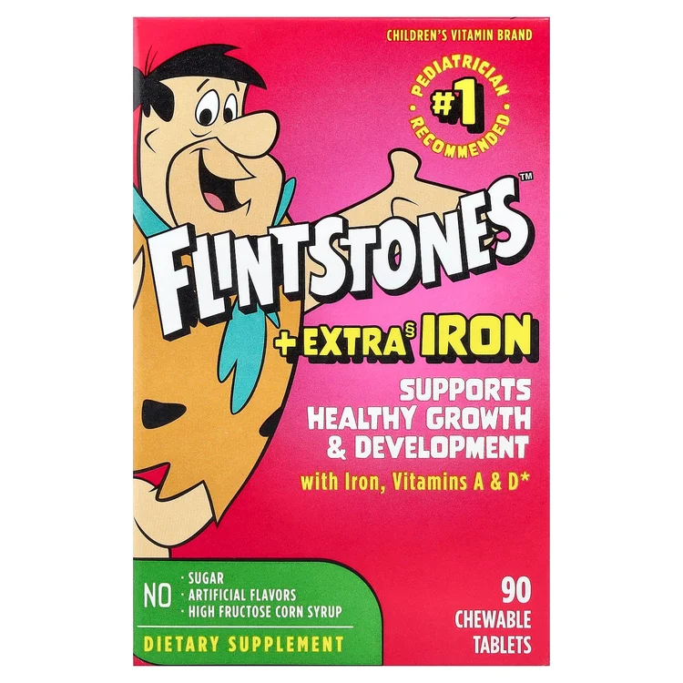 Children's Multivitamin, + Extra Iron, 90 Chewable Tablets image 1