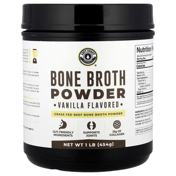 Bone Broth Powder, Vanilla, 1 lb (454 g)