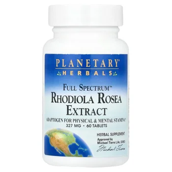 Full Spectrum™ Rhodiola Rosea Extract, 60 Tablets (327 mg Per Tablet)