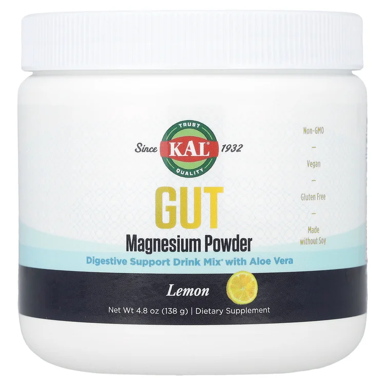 GUT Magnesium Powder, Lemon, 4.8 oz (138 g) image 1