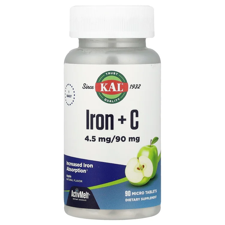 Iron + C, Apple, 90 Micro Tablets image 1
