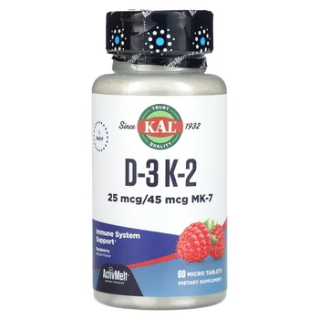 D-3, K-2 , Raspberry, 60 Micro Tablets