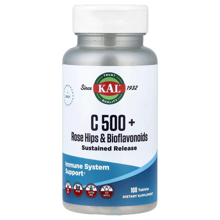 C 500 + Rose Hips & Bioflavonoids, 100 Tablets image 1