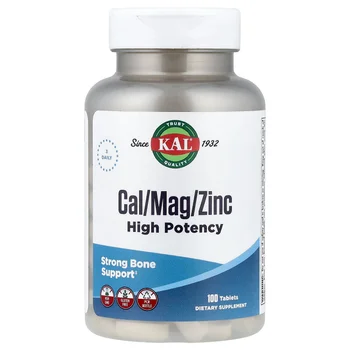 Cal/Mag/Zinc, High Potency , 100 Tablets