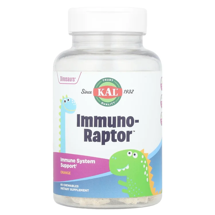 Dinosaurs®, Immuno-Raptor™, Orange, 60 Chewables image 1