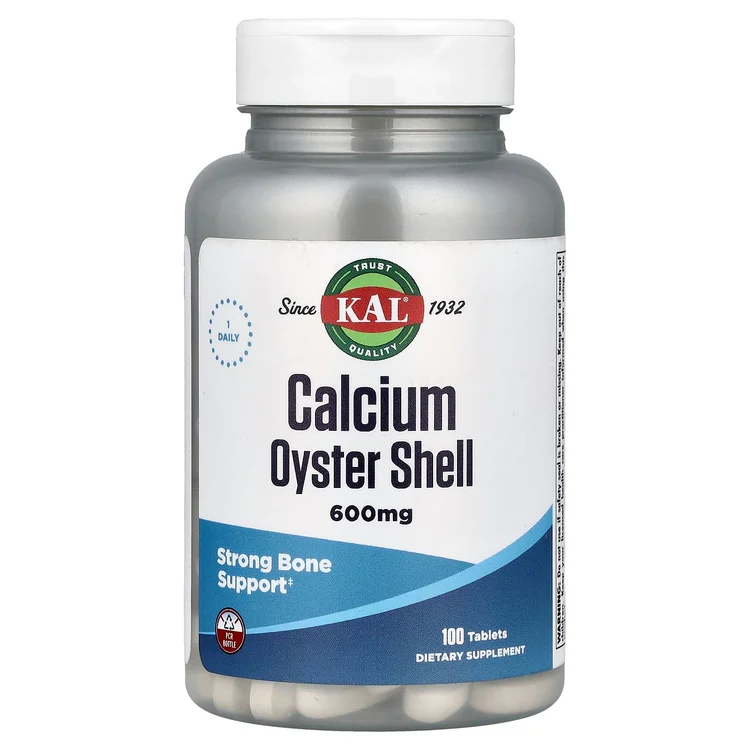 Calcium Oyster Shell, 600 mg, 100 Tablets image 1