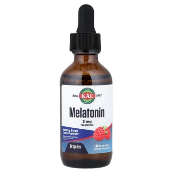 Melatonin, Natural Raspberry, 3 mg, 1.85 fl oz (55 ml)