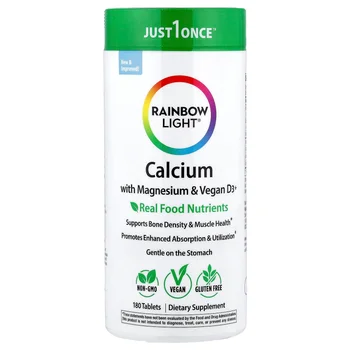 Calcium with Magnesium & Vegan D3+, 180 Tablets