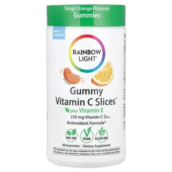 Gummy Vitamin C Slices™ Plus Vitamin E, Tangy Orange, 90 Gummies