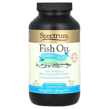 Fish Oil, Omega-3, 250 Softgels (500 mg per Softgel)
