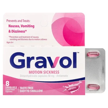 Motion Sickness, Ages 6+, 50 mg, 8 Liquid Gels