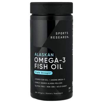 Alaskan Omega-3 Fish Oil, Triple Strength, 180 Softgels