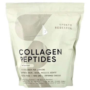 Collagen Peptides, Unflavored, 20 Single Packets, 0.39 oz (11 g) Each