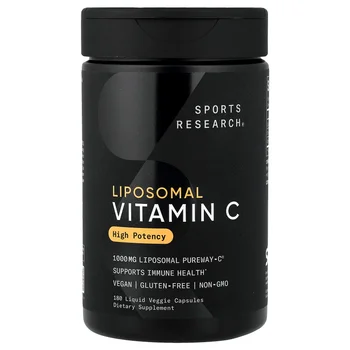 Liposomal Vitamin C, 180 Liquid Veggie Capsules (333 mg per Capsule)