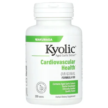 Aged Garlic Extract, Cardiovascular, Original Formula 100, 200 Tablets (300 mg per Tablet)