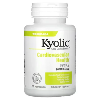 Aged Garlic Extract, Cardiovascular Health, Vegan Formula 300, 120 Vegan Capsules (300 mg per Capsule)