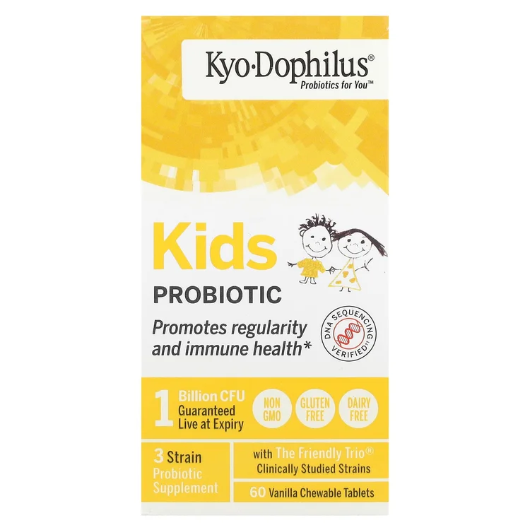 Kids Probiotic, Vanilla, 1 Billion CFU, 60 Chewable Tablets image 1