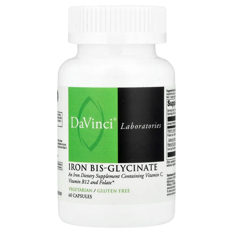 Iron Bis-Glycinate, 60 Capsules image 1