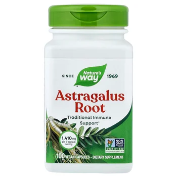 Astragalus Root, 100 Vegan Capsules (470 mg per Capsule)