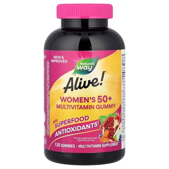 Alive!® Women's 50+ Multivitamin Gummy, Mixed Berry, 130 Gummies