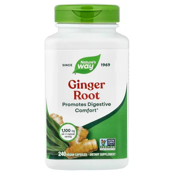 Ginger Root, 240 Vegan Capsules (0.55 mg per Capsule)
