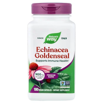 Echinacea Goldenseal, Premium Blend, 180 Vegan Capsules (450 mg Per capsule)