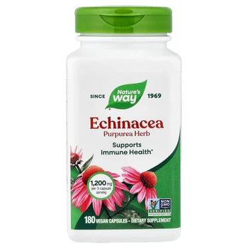 Echinacea Purpurea Herb, 180 Vegan Capsules (400 mg per Capsule)