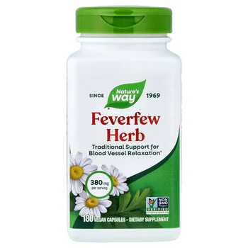 Feverfew Herb, 380 mg, 180 Vegan Capsules