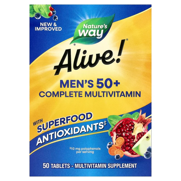 Alive!® Men's 50+ Complete Multivitamin, 50 Tablets image 1