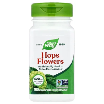 Hops Flowers, 100 Vegan Capsules (310 mg per Capsule)