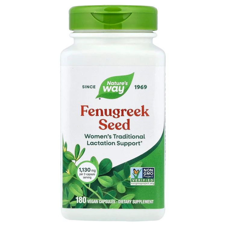 Fenugreek Seed, 180 Vegan Capsules (565 mg per Capsule) image 1
