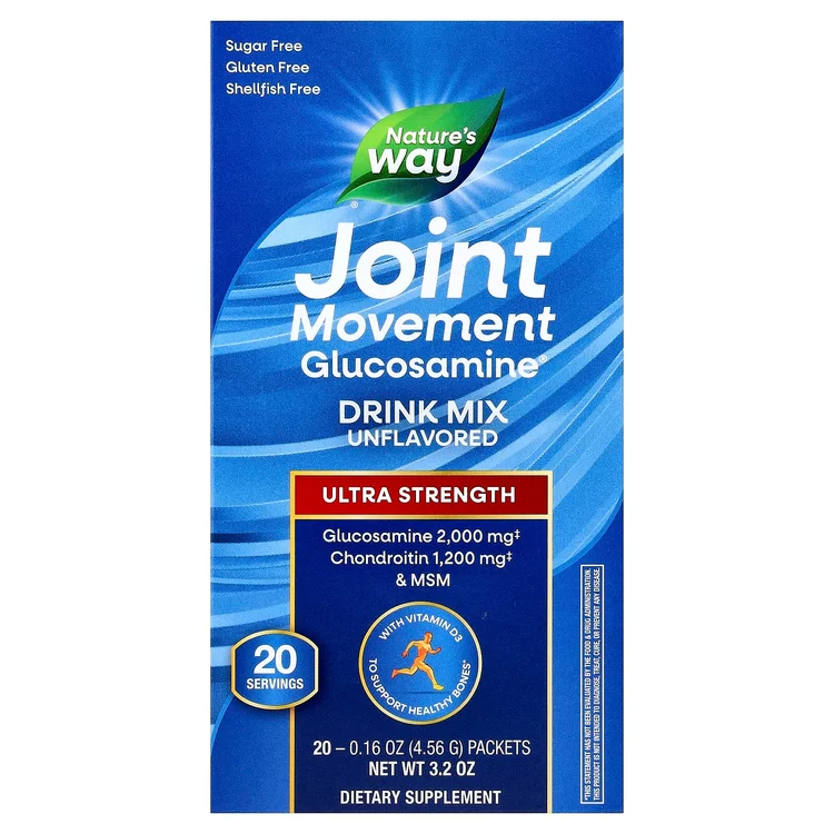 Joint Movement Glucosamine®, Drink Mix, Ultra Strength, Unflavored, 20 Packets, 0.16 oz (4.56 g) Each image 1