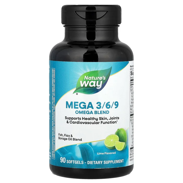 Mega 3/6/9, Omega Blend, Lime, 90 Softgels image 1