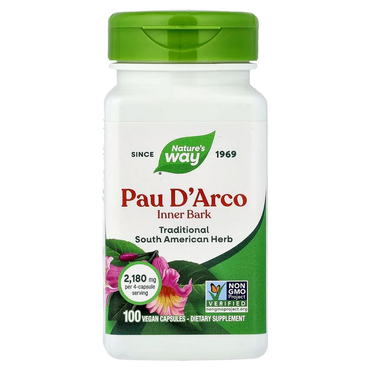 Pau D'Arco, Inner Bark, 100 Vegan Capsules (0.54 mg per Capsule) image 1
