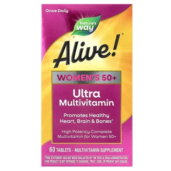 Alive!® Women's 50+ Ultra Multivitamin, 60 Tablets