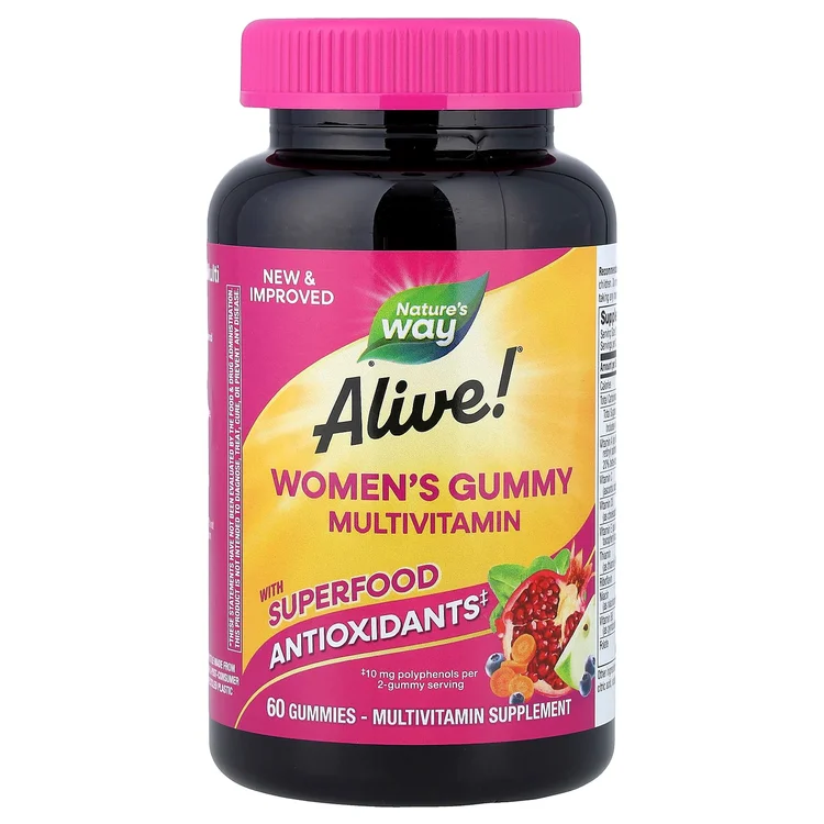 Alive!® Women's Gummy Multivitamin, Mixed Berry, 60 Gummies image 1