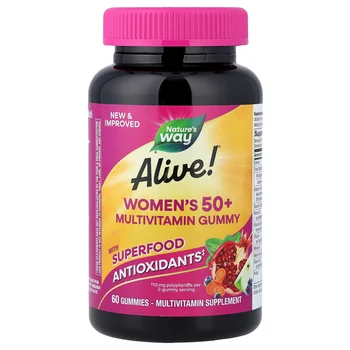Alive!® Women's 50+ Multivitamin Gummy, Mixed Berry, 60 Gummies