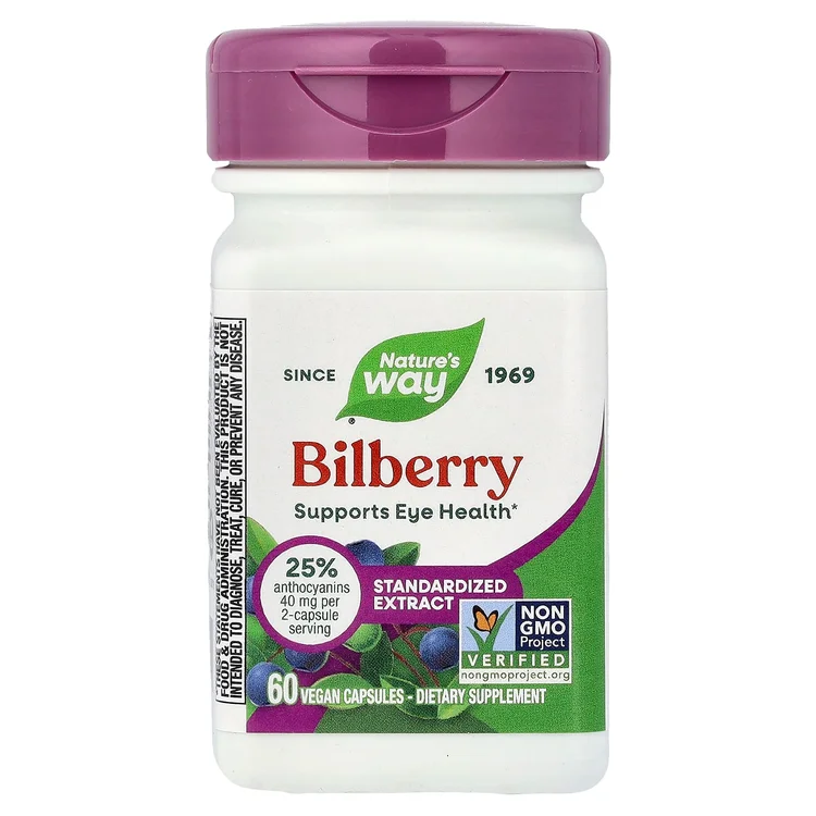 Bilberry, Standardized Extract, 60 Vegan Capsules image 1