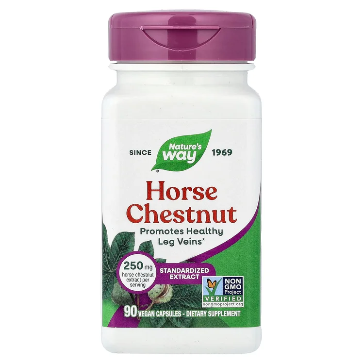 Horse Chestnut, Standardized Extract, 90 Vegan Capsules image 1