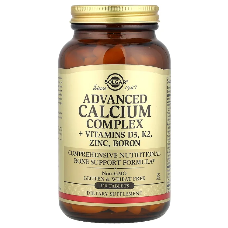 Advanced Calcium Complex + Vitamins D3, K2, Zinc, Boron, 120 Tablets image 1